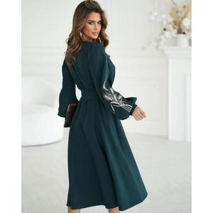 Vestido Negro Ucraniano con Bordado de Espigas, Vestido Hecho a Mano, Vestido Étnico, Blusa Bordada con Espigas para Mujer, Regalo Ucraniano - Product Image 2