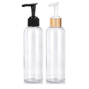 Botella Cosmo Delgada de Plástico PET Transparente de 250 ml y 8 oz con Tapa para Loción, Aceite Corporal, Champú, Sérum para el Cuidado de la Piel, Envase Cosmético Personalizado - Product Image 5