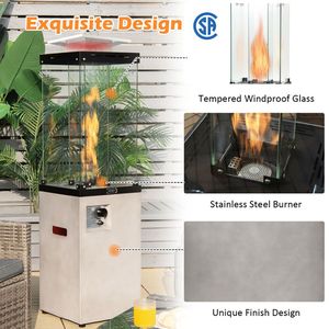Chauffe-terrasse au propane de 41 000 BTU avec capot métallique, produit de chauffage extérieur - Product Image 5