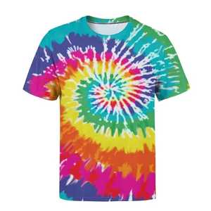 Service OEM, T-shirt pour homme tie-dye multicolore, dernier design, vêtements de fitness et mode streetwear, t-shirt tie-dye 2026. - Product Image 6