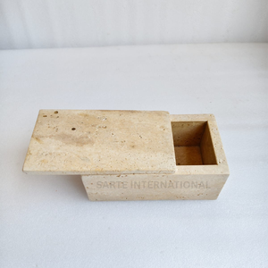 Elegant luxury marble tissue <b>box</b> cover premium travertine tissue holder modern bathroom <b>vanity</b> organizer stylish home decor acce - Product Image 4