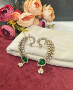 Pendientes de Oreja con Diseño Étnico de Hojas Hechos a Mano, Joyería de Imitación Artificial de Diseñador para Fiestas, Fabricante Mayorista - Product Image 4
