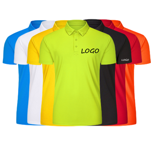 Camisas de Golf Blancas de Manga Corta para Hombre, 100% Poliéster, Corte Regular, Color Sólido Informal, Transpirables, Tejidas, con Logotipo Frontal - Product Image 1
