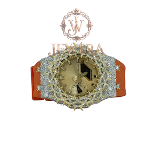 Export Quality Moissanite Rubber Diamond <b>Watch</b> <b>for</b> Special Occasions <b>for</b> Weddings Gifting and Trendy Streetwear Looks - Product Image 2