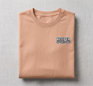 T-shirt à manches courtes col rond Keeper Sports Inc 100% coton Coupe classique Logo avant Respirant Séchage rapide Tissu jersey - Product Image 4