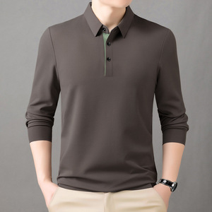 Polo à manches longues décontracté pour homme, personnalisé par le fabricant, avec impression de logo et motif, idéal pour le golf ou les affaires - Product Image 3