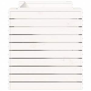 Macetas Medianas de Madera de Pino Sólido Blanco y Banco de Patio, Muebles Elegantes para Exteriores - Product Image 6