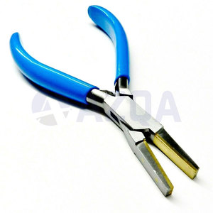 Stainless Steel 5.5 Inch Flat Nose Pliers With Brass Jaws And PVC Grip Handles For Jewelry And Body <b>Piercing</b> - Product Image 5