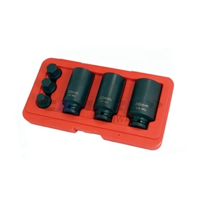 TAIWAN CALIBRE 6pc 1/2" Dr. Hub Nut <b>Impact</b> <b>Socket</b> & Hex Bit Set - Product Image 1