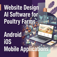 网站设计 人工智能 (AI) 软件 适用于家禽养殖场 Android iOS 移动应用程序 WordPress Shopify 插件 AI CRM 软件 电子商务
