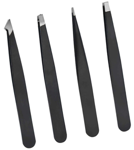 Pince à épiler professionnelle pour extensions de cils, pointe lisse, acier inoxydable, précision, antistatique, outil de maquillage pour salon de beauté - Product Image 4