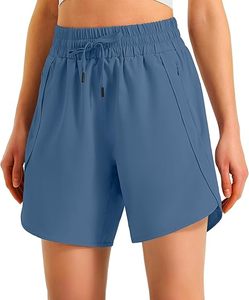 Shorts Deportivos Cortos de 5 Pulgadas para Mujer, Cómodos, Casuales, para Gimnasio, Activos, de Poliéster, Ligeros, para Entrenamiento - Product Image 3