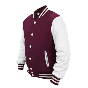 Veste universitaire de qualité supérieure pour hommes, tissu doux, confortable et respirant, 100% coton, dernier design, veste universitaire de baseball - Product Image 4