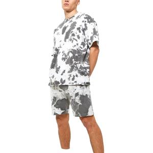 Ensemble décontracté 2 pièces personnalisé pour homme : T-shirt imprimé à manches courtes et short uni pour l'été – Nouvelle arrivée en gros - Product Image 1