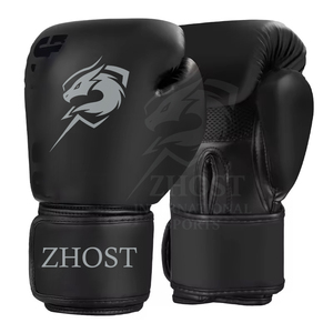 Gants de boxe en cuir blanc avec logo rose personnalisé, sangle de poignet à boucle pour l'entraînement - Product Image 2