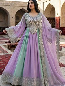 Service OEM ODM, robe afghane pour femmes, broderie lourde, manches longues respirantes, robe de cérémonie afghane Kuchi pour mariage, en vente. - Product Image 4
