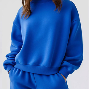 Chándal de invierno para mujer, talla grande, con capucha, 50% poliéster, forro polar, transpirable, lavable a máquina, diseño personalizado, informal, 2 en 1 - Product Image 4