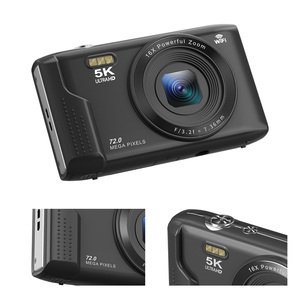 Appareil photo numérique 5K Premium 72MP avec zoom 16x, éclairage LED, écran HD 2,8 pouces, capture en time-lapse, <span class=keywords><strong>d</strong></span>étection de sourire, Wi-Fi et 19 filtres pour la photographie - Product Image 2