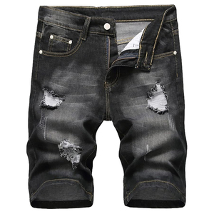 Shorts Vaqueros Vintage con Lavado Ácido, Unisex, Corte Holgado, Estilo Urbano, Transpirables, Casuales de Verano, Tejidos, con Logotipo Personalizado, OEM - Product Image 1