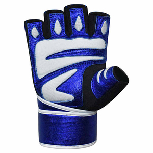 Gants de fitness unisexes en cuir PU à demi-doigts, antidérapants, respirants, avec sangle de poignet réglable, pour la musculation et l'entraînement en salle de sport - Product Image 5
