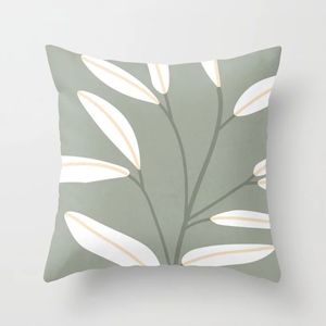 Bohemian Style <b>Canvas</b> Cushion <b>Cover</b> Fancy Geometric and Vintage Pattern Print Digital Printing Flowers Plants Pillowcase By ITHL - Product Image 1