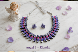 Parure de bijoux Angel 6 Arwena en laiton plaqué, motif goutte d'eau violette, écologique, collier et boucles d'oreilles assortis, idéale pour les cadeaux de fête - Product Image 3
