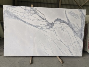 White Natural Marble Slab <b>Grey</b> Veined Marble Stone Surface Material for <b>Interior</b> Wall <b>Cladding</b> Flooring Countertop Use - Product Image 4