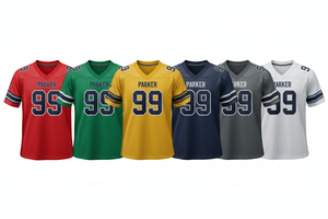 Maillot de football personnalisé Chicago – Homme adulte, mélange Spandex/Coton/Bambou, imprimé par sublimation, respirant, en stock, vente en gros - Product Image 4