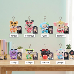 [100% Official KOREA MIGHTEEZ Line <b>Friends</b> Rock Stage Plush Plastic Keyring Rockstar Photocard Kpop Music Collectible All Ages - Product Image 3