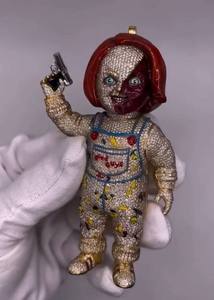 Gold Tone <b>Doll</b> Charm Pendant Glitter Figure Jewelry <b>Accessory</b> for Necklace Bracelet Gift - Product Image 2