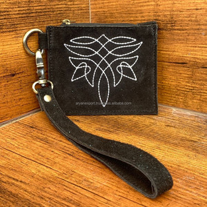 Monedero de cuero de ante genuino para botas, monedero Stich, pequeño, recién llegado, moda, superventas, monederos Unisex - Product Image 3