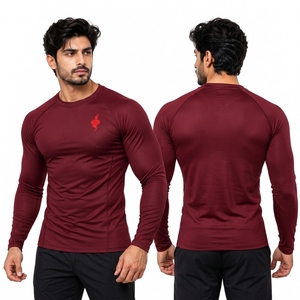 Camiseta de manga larga para hombre con tejido elástico, diseño de protección solar, material transpirable para natación, surf y fitness - Product Image 6