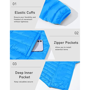 Chaqueta de Invierno Personalizada para Hombre, Chaqueta Acolchada Impermeable y Cortavientos con Cierre y Cuello Alto, Ropa de Abrigo de Moda al por Mayor OEM - Product Image 6