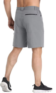 Men's Summer Casual Tactical Cargo <b>Shorts</b> Quick-dry <b>Polyester</b>/cotton Canvas Lightweight Knitted Design Mid-waist Zipper Fly - Product Image 3