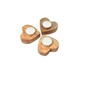 Support de bougie miniature en bois personnalisé, artisanal, rustique, pour mariage, fête, Ramadan, décoration de table, pour bougies chauffe-plat. - Product Image 3