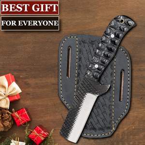 Cuchillo de Supervivencia con Funda de Cuero, 8 Pulgadas, Resistente, de Acero al Carbono, para Corte de Carne, Multiusos - Product Image 3