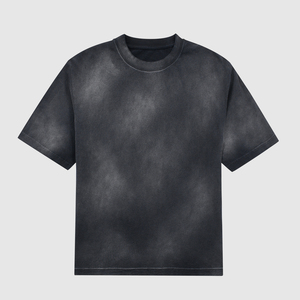 Wholesale Washed Tee Heavy Weight <b>Tshirt</b> Dtg Black <b>Tshirt</b> 250gsm 100% Cotton Vintage pp Spray O-neck Acid Wash T-shirt - Product Image 3