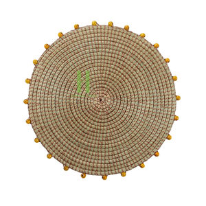 MÁS VENDIDO: Platos de Presentación y Salvamanteles Festoneados de 35 cm, Tejidos a Mano con Hierba Marina Natural, Estilo Bohemio y Ecológicos, para Mesa de Boda - Product Image 4