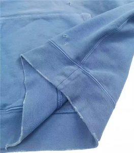 Fashion Plain Distressed Ripped Hoodie Custom Made Hoodie French Terry Cotton Ripped Mens Hoodies - Product Image 5