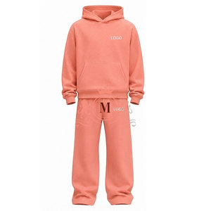 Conjunto deportivo con capucha marrón para hombre, chándal de color sólido, sudadera informal de algodón, chándal 100% algodón - Product Image 4