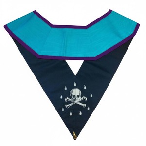 Collar de Maestro Ceremonial Bordado a Mano, Delantal Ceremonial de Logia Azul, OEM ODM Venta al por Mayor - Product Image 2