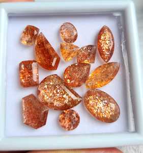 Piedras Preciosas Sueltas de Sunstone Natural Certificadas por IGI de Alta Calidad AAA+, en Tonos Naranja y Rojo, en Diversas Formas, Precios al por Mayor, Varios Tamaños - Product Image 2