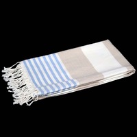 Turkish Cotton Woven Striped Modern Fouta Beach Towel-Quick-Dry Eco-Friendly Luxury Hammam Towel for Child All-Season Use