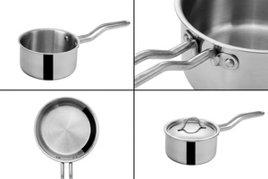 Cacerola de Acero Inoxidable SKUAS con Revestimiento Antiadherente de Cerámica, Base Multicapa para Cocina de Gas e Inducción - Product Image 2