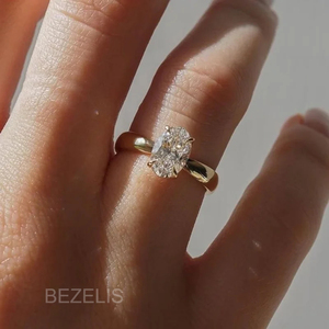Anillo de diamante cultivado en laboratorio con corte brillante redondo, inspirado en la naturaleza, corona botánica, anillo de boda con temática forestal - Product Image 4