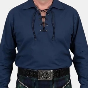 Meilleures chemises écossaises Jacobite à manches longues, style Ghillie Kilt, tenue musicale traditionnelle écossaise, chemises Jacobite pour hommes - Product Image 2
