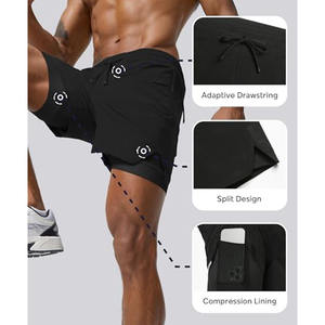 Nouveaux shorts de sport pour hommes, en coton, pour la musculation, pantalons de survêtement, shorts de fitness, joggers, shorts de gym pour hommes - Product Image 4