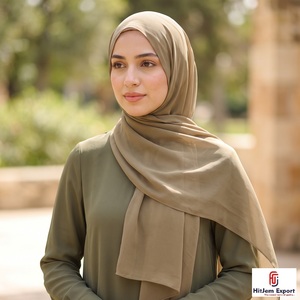 Custom Chiffon Hijab Design <b>Silk</b> Feel <b>Head</b> <b>Wrap</b> Shawl Private Label OEM ODM Textile Manufacturer India - Product Image 2