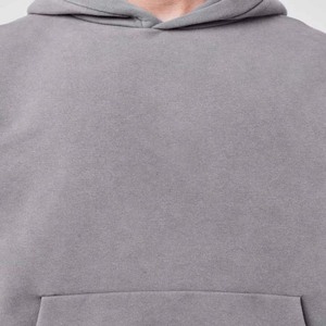 Sudadera con Capucha para Hombre, Corte Holgado, Color Sólido, Diseño con Bolsillos, Ropa Casual de Otoño, Tejido de Felpa, 100% Algodón - Product Image 3