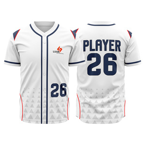 Camiseta Deportiva de Béisbol para Hombre LUUK INTERNATIONAL, Transpirable, Sublimada, con Estampado de Patrones Geométricos - Product Image 1